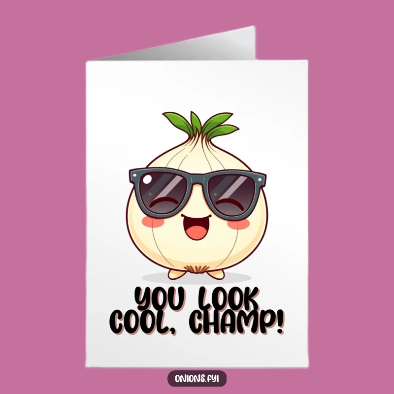 Free Printable Congrats Card: Giggling Onion Shades - Downloadable Celebration