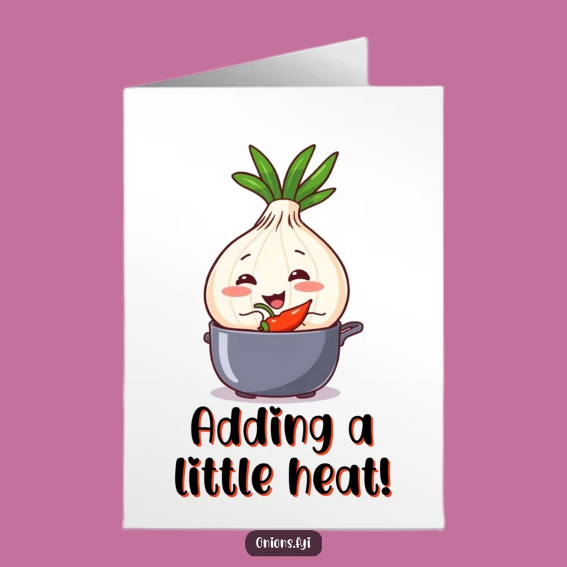 Free Printable Congrats Card: Onion Adds Heat Funny Downloadable