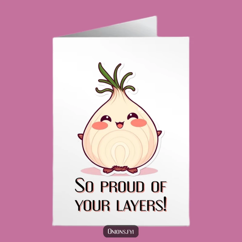Free Printable Congrats Card: Onion Layers of Success Funny Downloadable
