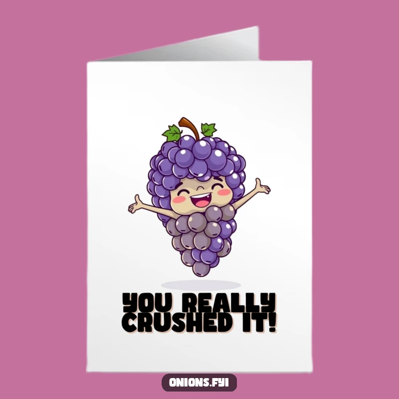 Free Printable Grapes Congrats Card: Leapfrog Celebration Downloadable
