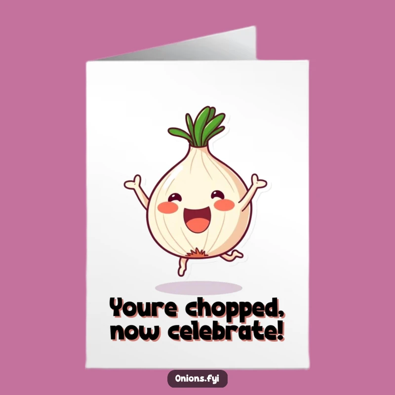 Free Printable Onion Congrats Card: Leaping Onion Celebrates Your Big Win DIY