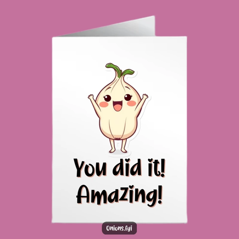 Free Printable Onion Headstand Card: Funny DIY Congratulations Gift!