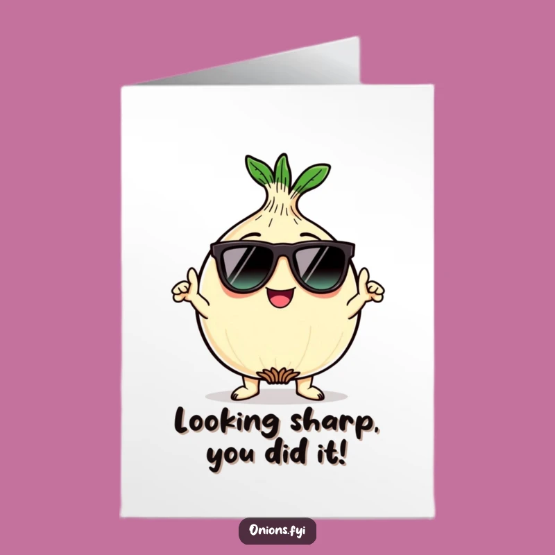 Free Printable Congrats Card: Cool Onion Roasts the Competition!