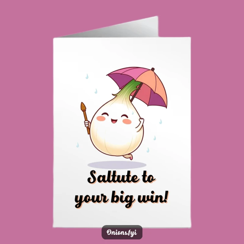 Free Printable Congrats Card: Salty Onion Character Funny Downloadable Gift