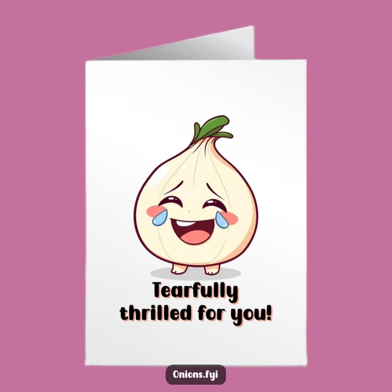 Free Printable Congrats Card: Onion's Joyful Tears, Funny Downloadable Gift!