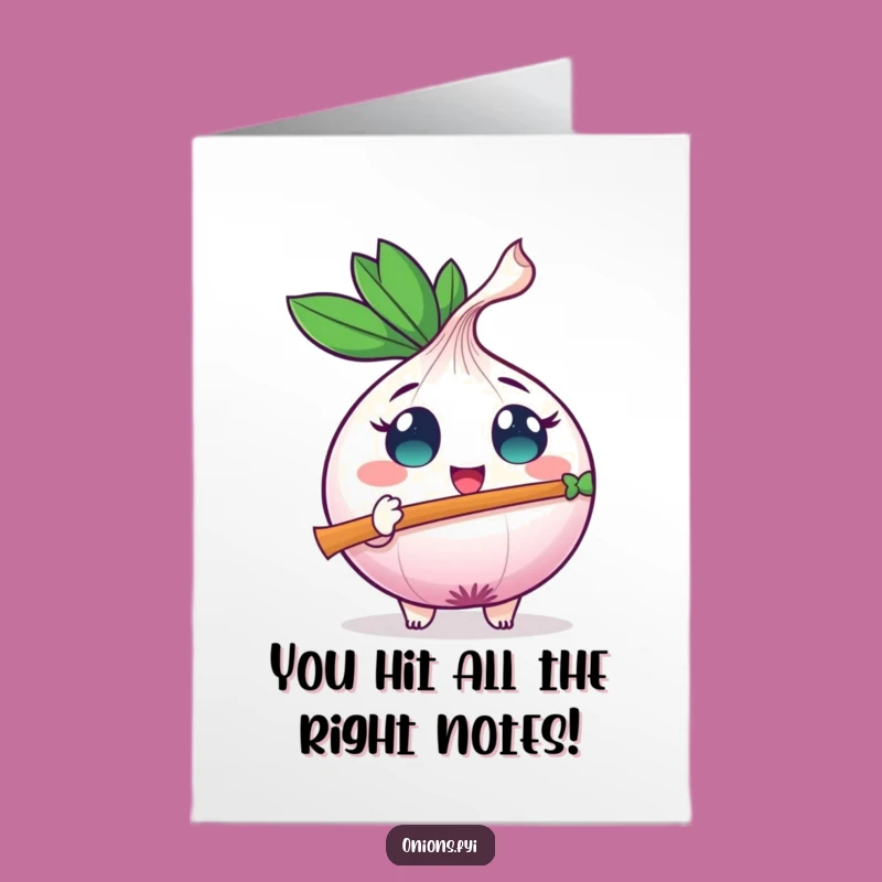 Free Printable Flute Onion Congrats Card - Whimsical Downloadable Gift for Achievers!