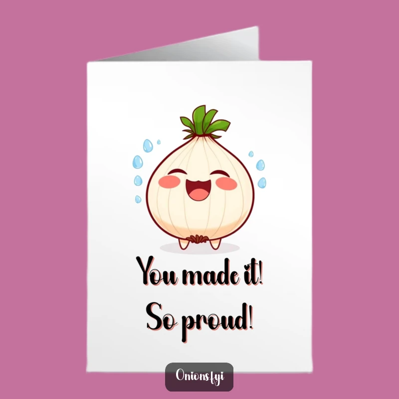 Free Printable Onion Congratulations Card: Laughing Veggie Downloadable for Big Wins