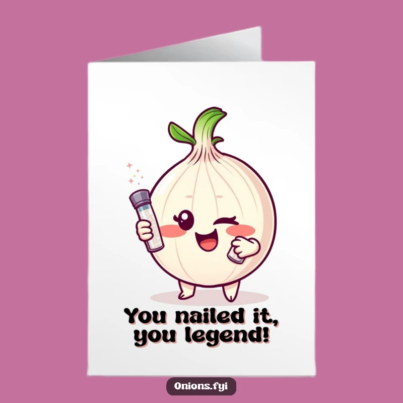 Free Printable Congrats Card: Winking Onion & Salt - Downloadable Humorous Wish