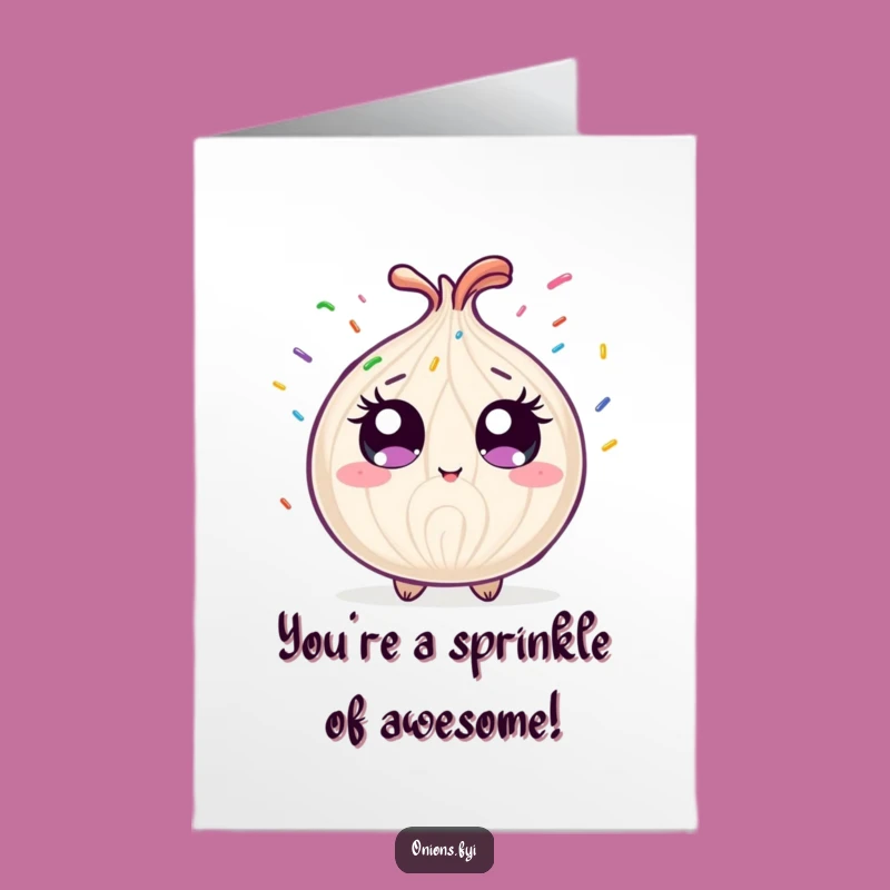 Free Printable Sprinkle Onion Congrats Card - Funny DIY Downloadable Gift for Joyful Moments