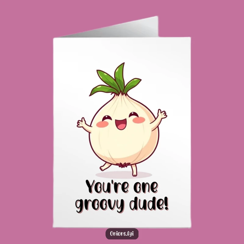 Free Printable Congrats Card: Dancing Onion - Hilarious Downloadable Celebration