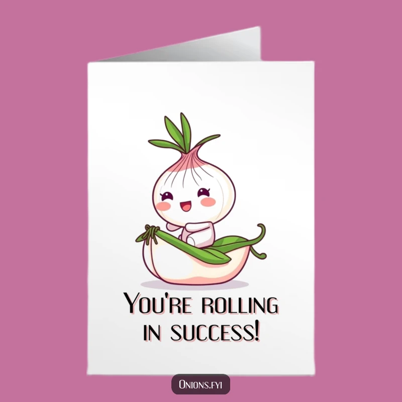 Free Printable Congrats Card: Onion & Pea Ride - Downloadable Celebration