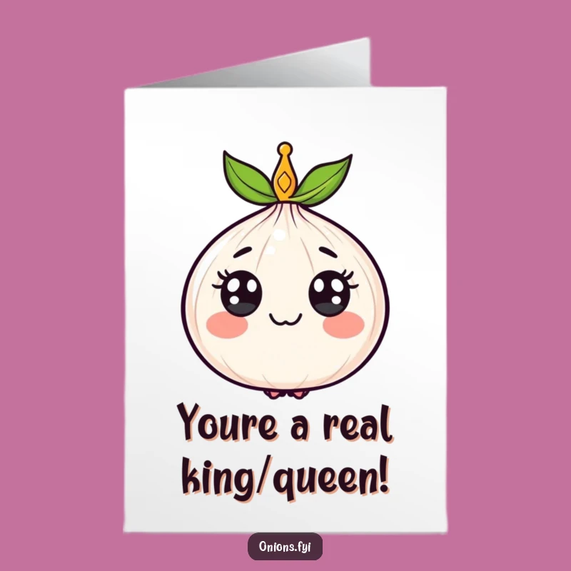 Free Printable Congrats Card: Regal Onion Celebrating Your Big Win