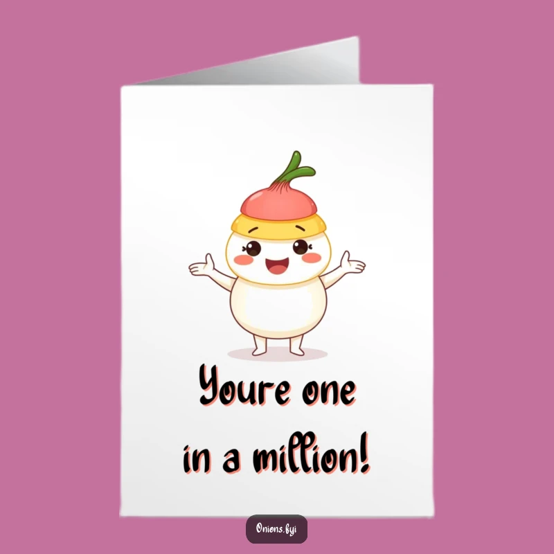 Free Printable Congrats Card: Juggling Onion for a Funny Downloadable Celebration Gift