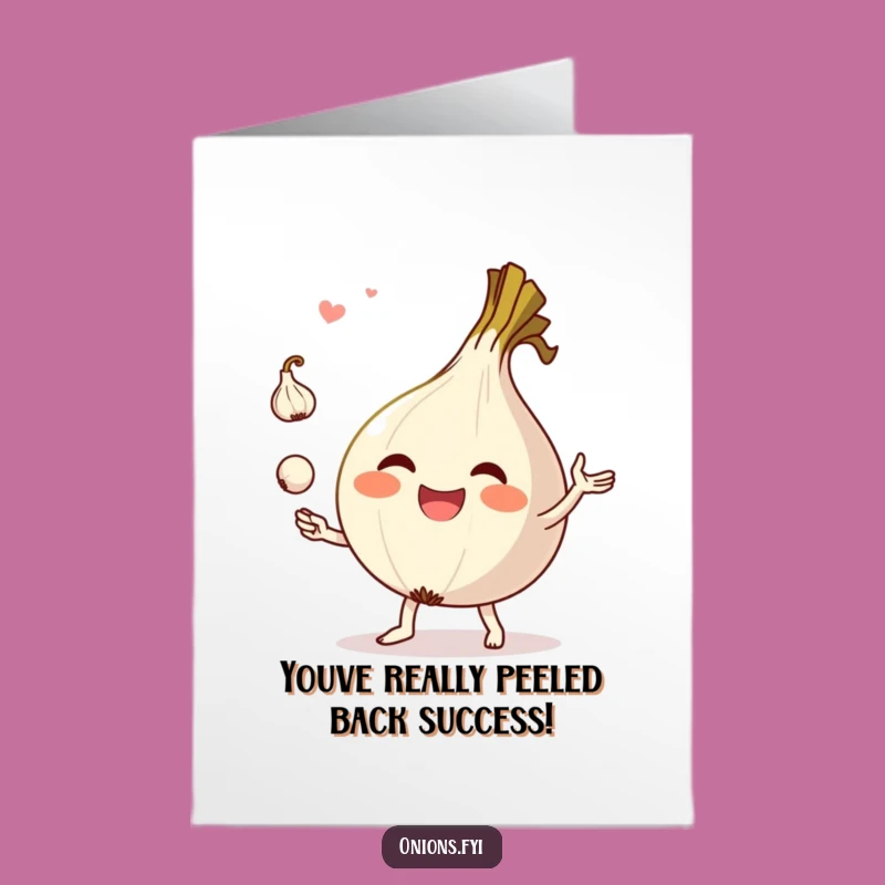 Free Printable Congrats Card: Juggling Onion, Hilarious Downloadable Gift for Any Occasion!