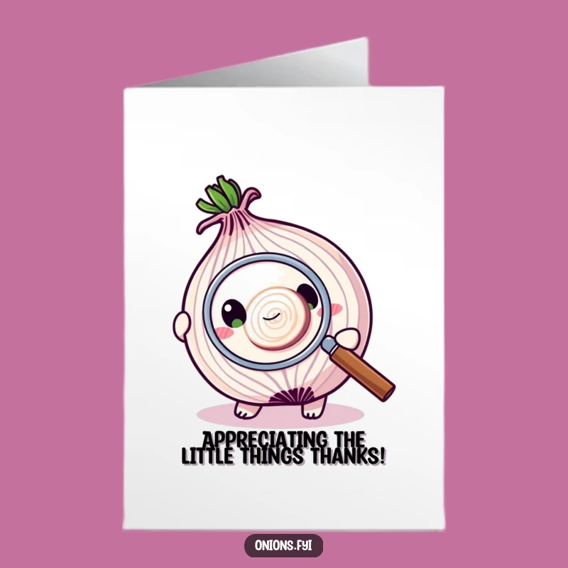 Free Printable Thank You Card: Onion Detail Funny Character Downloadable Gift