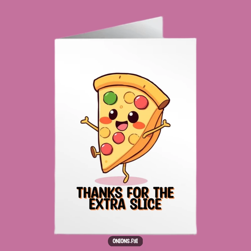 Free Printable Cheesy Thank You Card: Pizza Cartwheel Delight DIY