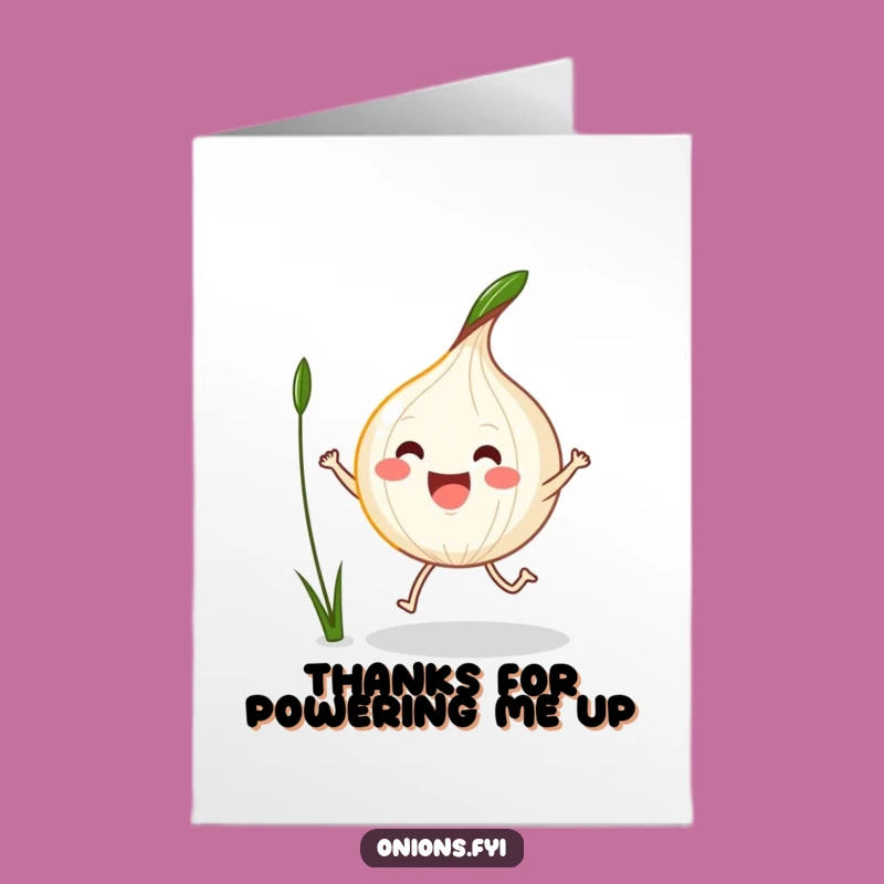 Free Printable Thank You Card: Active Onion Jumping, Express Thanks