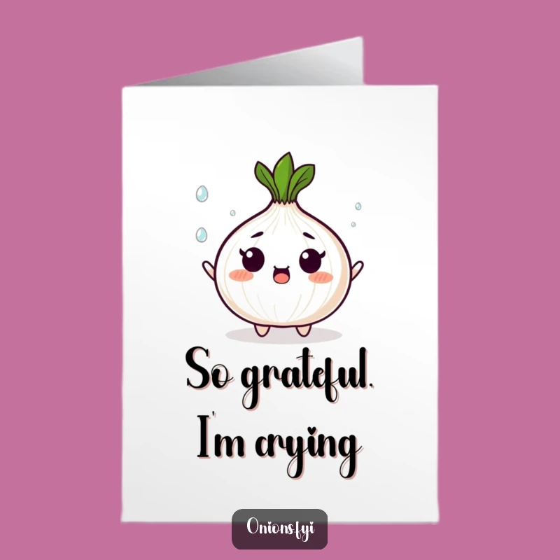 Free Printable Thank You Card: Onion Juggling Thanks, Perfect Downloadable Gift!