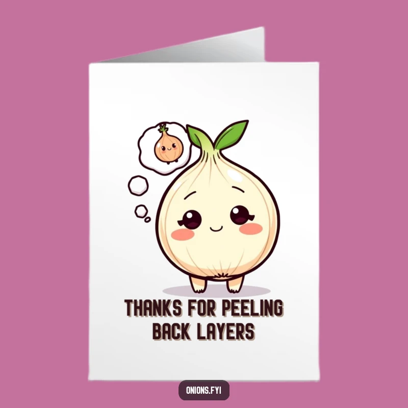 Free Printable Thank You Card: Onion's Secret Wink, Funny Downloadable Gift Idea