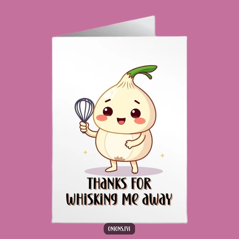 Free Printable Thank You Card: Whisking Onion's Potion Downloadable Gift