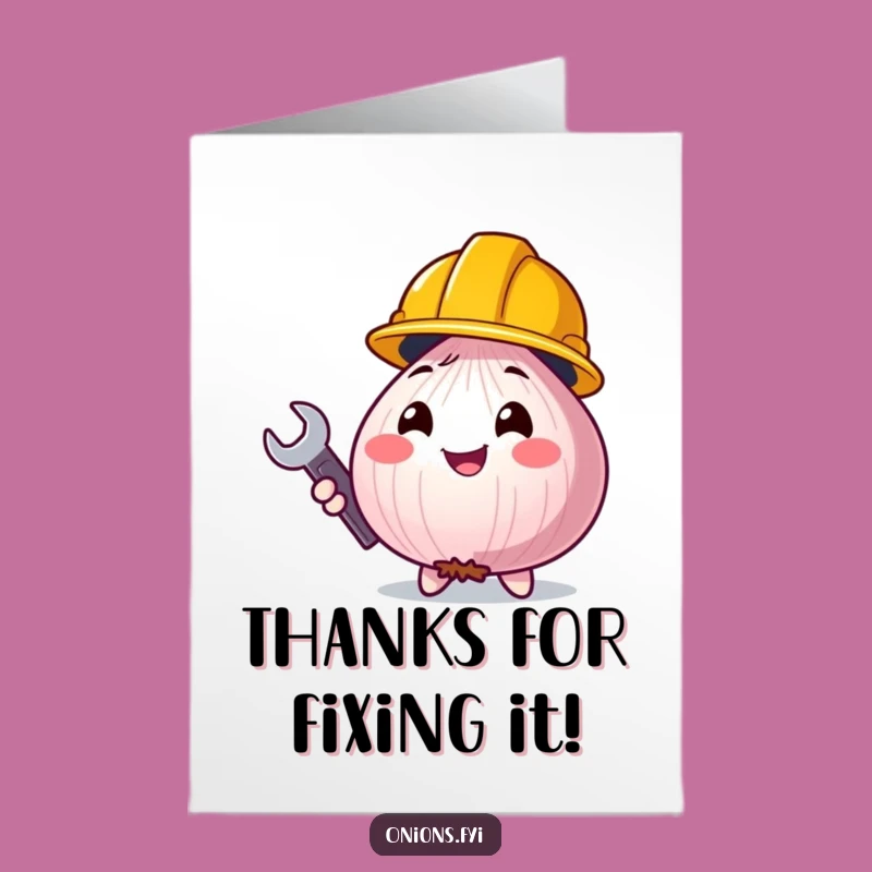 Free Printable Thank You Onion Card - Funny DIY Downloadable Gift for Builders