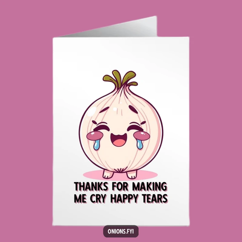 Funny Free Printable Onion Thank You Card - Rainbow Tears Downloadable Gratitude