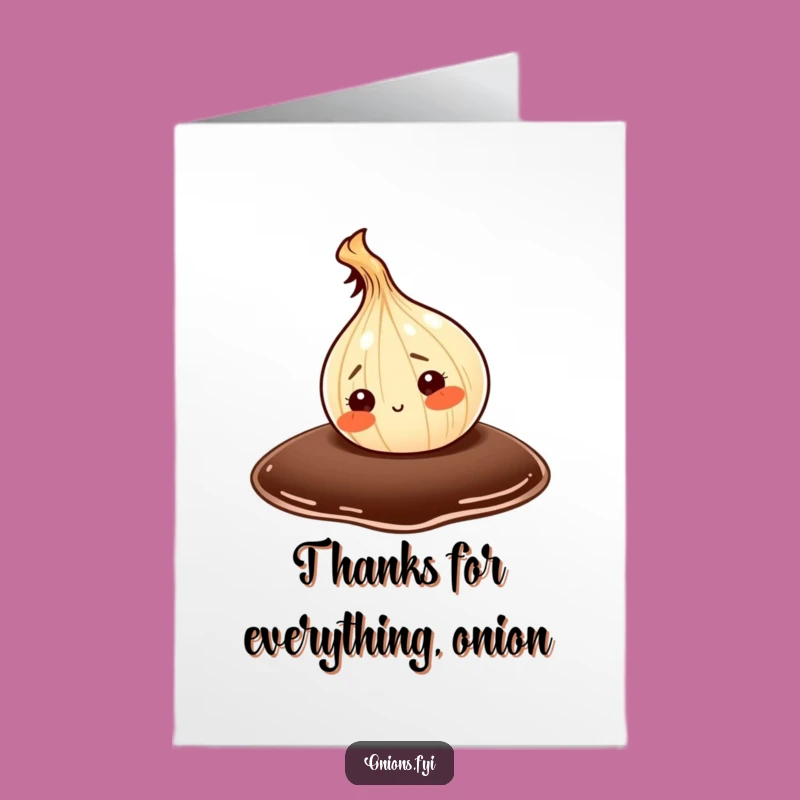 Funny Free Printable Thank You Card: Onion & Soy Sauce Downloadable Gift Idea