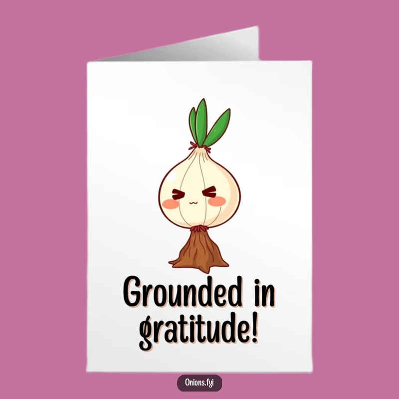 Free Printable Thank You Card: Determined Onion, Grateful Balancing Act Downloadable Gift