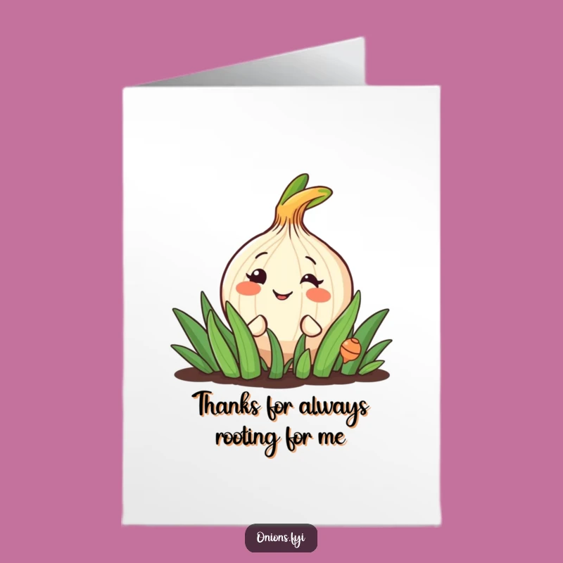 Free Printable Thank You Card: Peeking Onion, Garden Thanks, Downloadable Gratitude