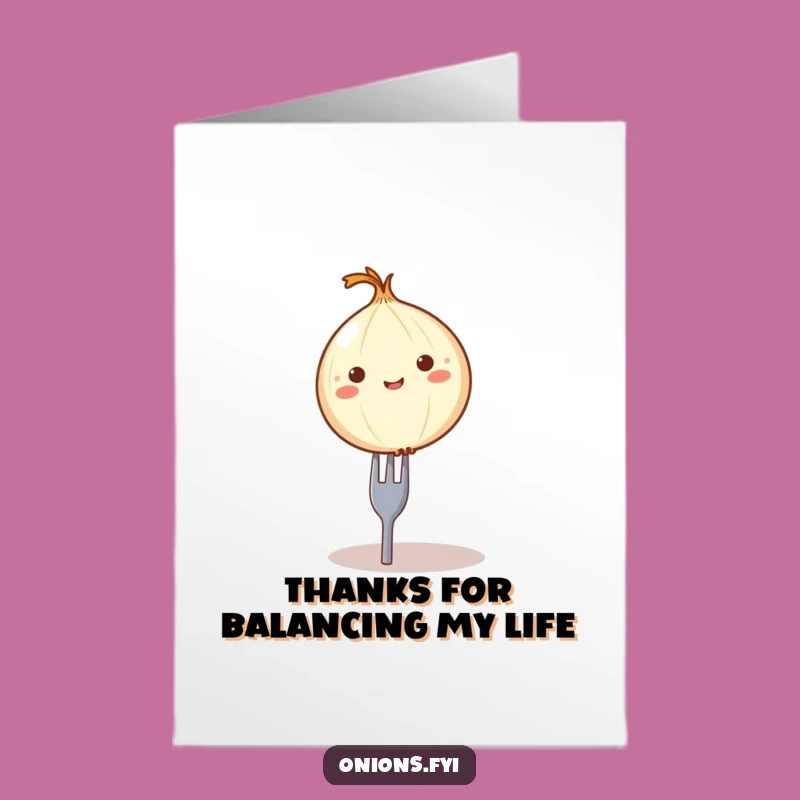 Funny Free Printable Onion Thank You Card - Fork Balance Downloadable Gratitude