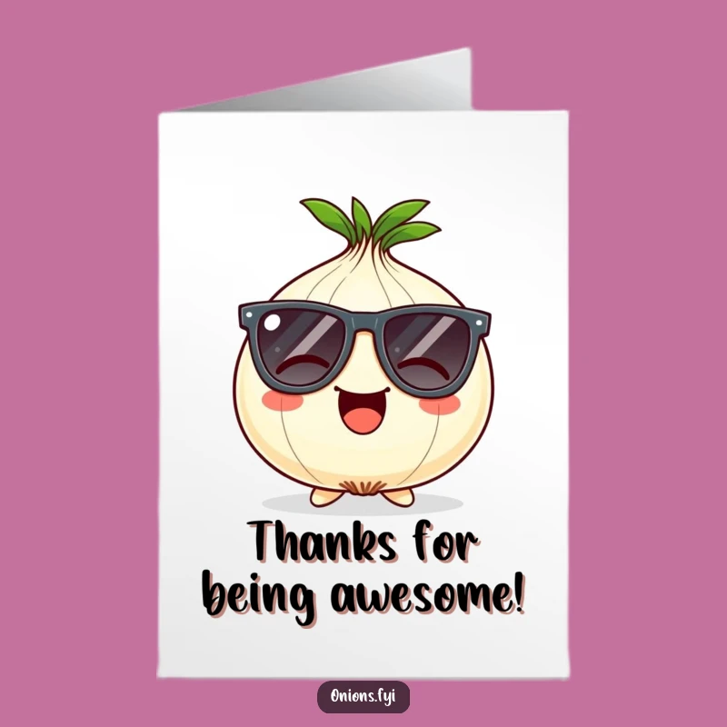 Free Printable Thank You Card: Giggling Onion Shades - Downloadable Thanks