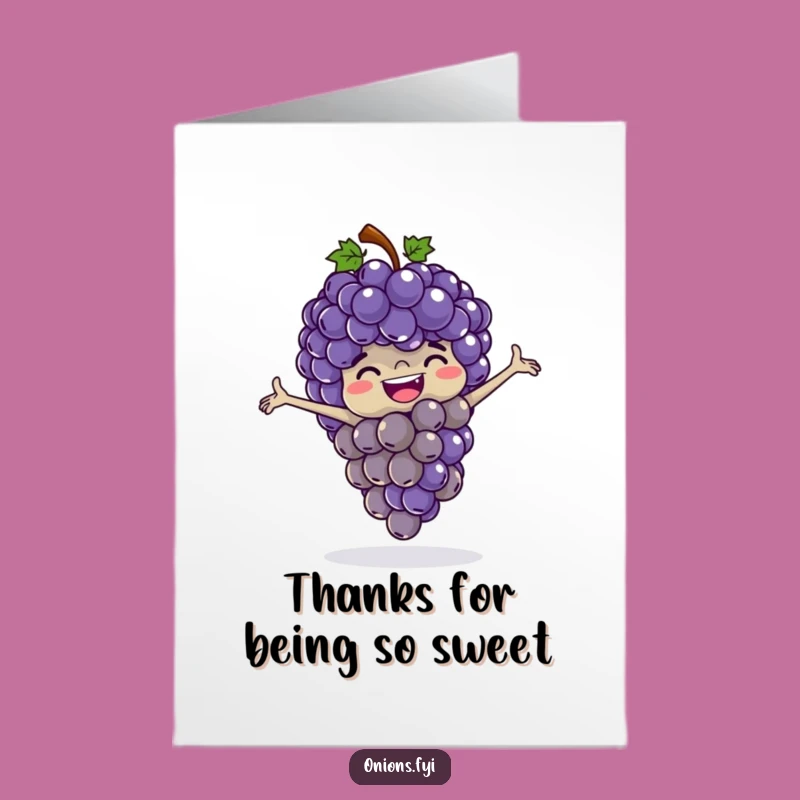 Free Printable Sweet Thank You Card: Grapes Leapfrog Fun DIY