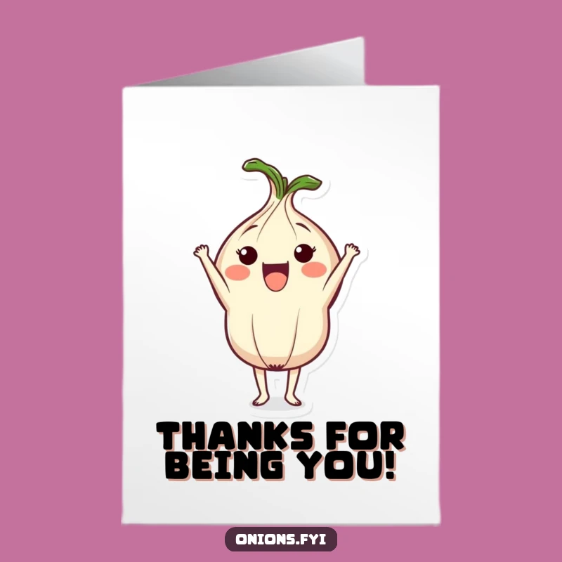 Free Printable Onion Headstand Thank You Card: Funny DIY Gift!
