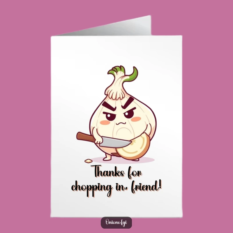 Hilarious Free Printable Thank You Card: Determined Onion Chopping, A Downloadable Gift of Thanks
