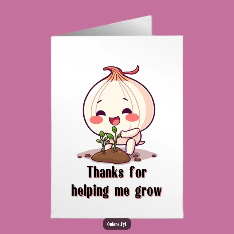 Free Printable Onion Planting Thank You Card: Growing Gratitude Downloadable