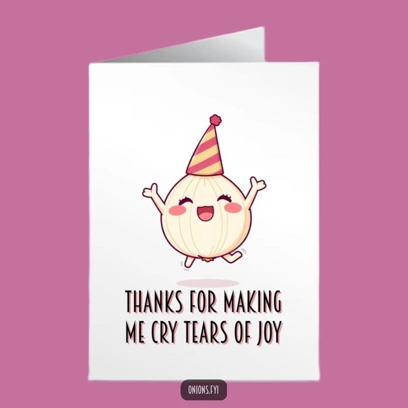 Free Printable Thank You Card: Onion's Joyful Thanks!