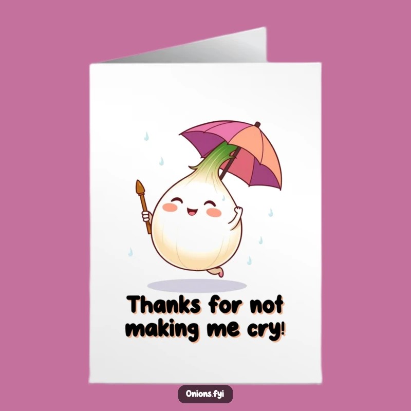 Free Printable Thank You Card: Salty Onion Character Funny Downloadable Gift