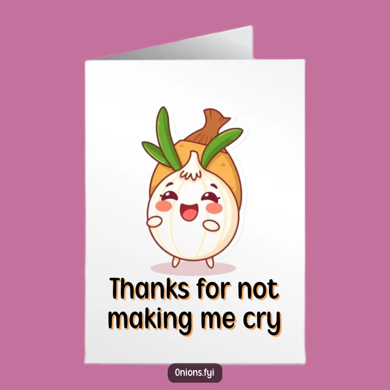 Free Printable Thank You Card: Onion's Game, Funny Downloadable Gift!