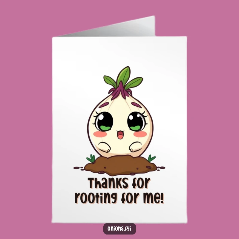 Hilarious Free Printable Thank You Card: Surprised Onion Peeking, A Downloadable Gift of Thanks