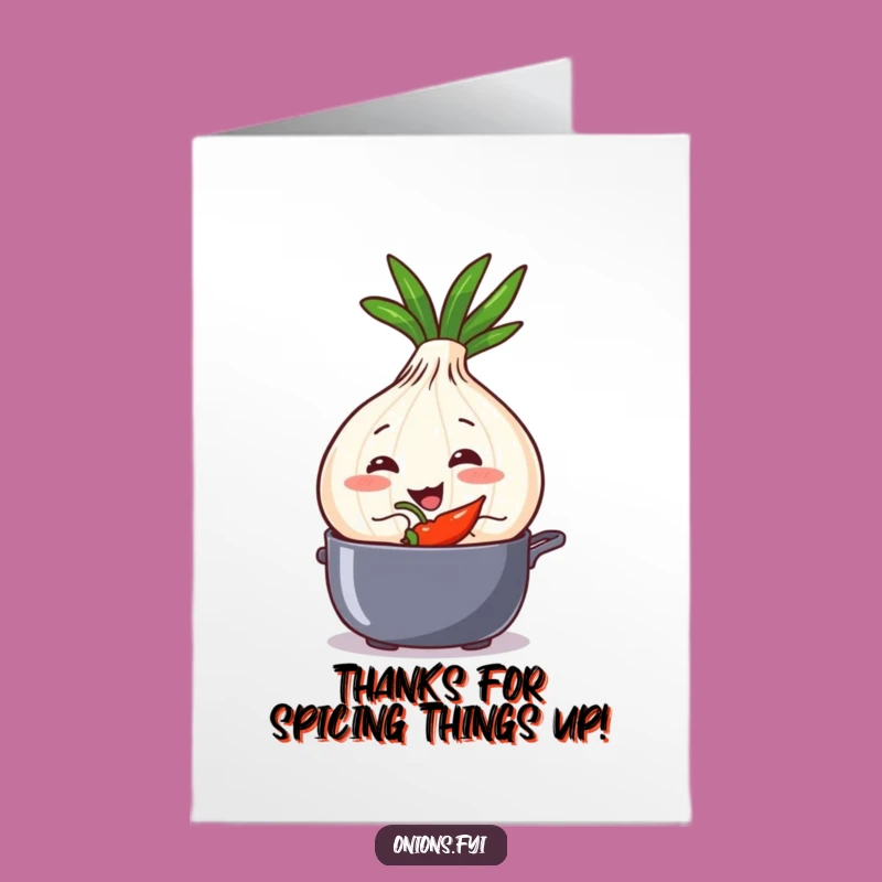 Funny Free Printable Thank You Card: Onion Spice Secret Downloadable