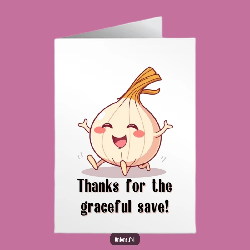 Free Printable Funny Onion Thank You Card - Comical Landing Downloadable