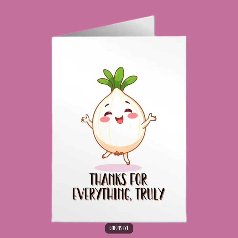 Wonderful Free Printable Thanks Card: Onion Jig Funny Downloadable Gift