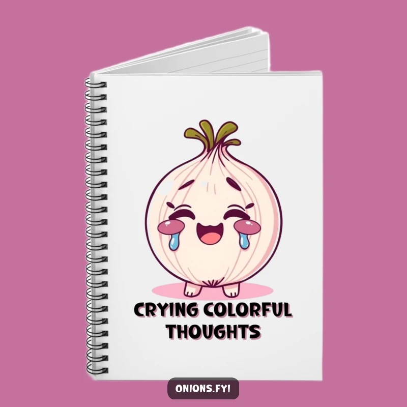 Funny Rainbow Tears Onion Notebook - Journal Your Feelings with Colorful Joy