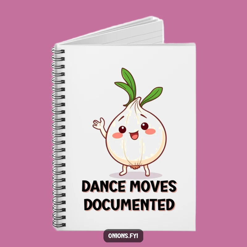 Funny Kawaii Onion Dance Notebook - Jot Down Ideas with Groovy Fun