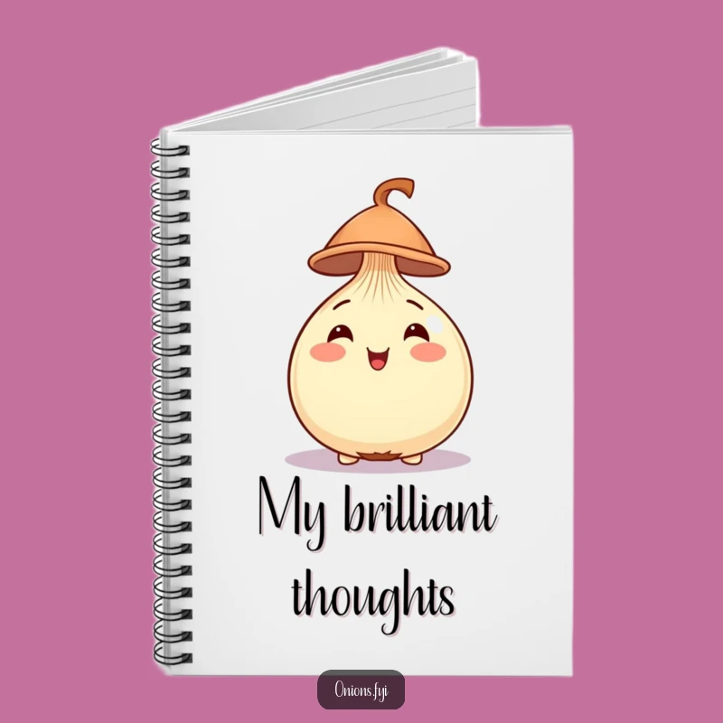 Funny Cheerful Onion Hat Notebook - Plan Your Day with Dapper Ideas