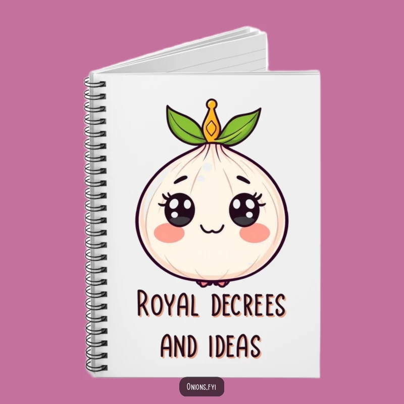 Funny Crowned Onion Notebook: Jot Down Royal Ideas with Veggie Humor