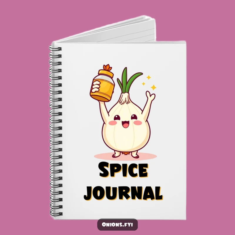 Funny Golden Spice Onion Notebook - Jot Down Your Flavor Secrets