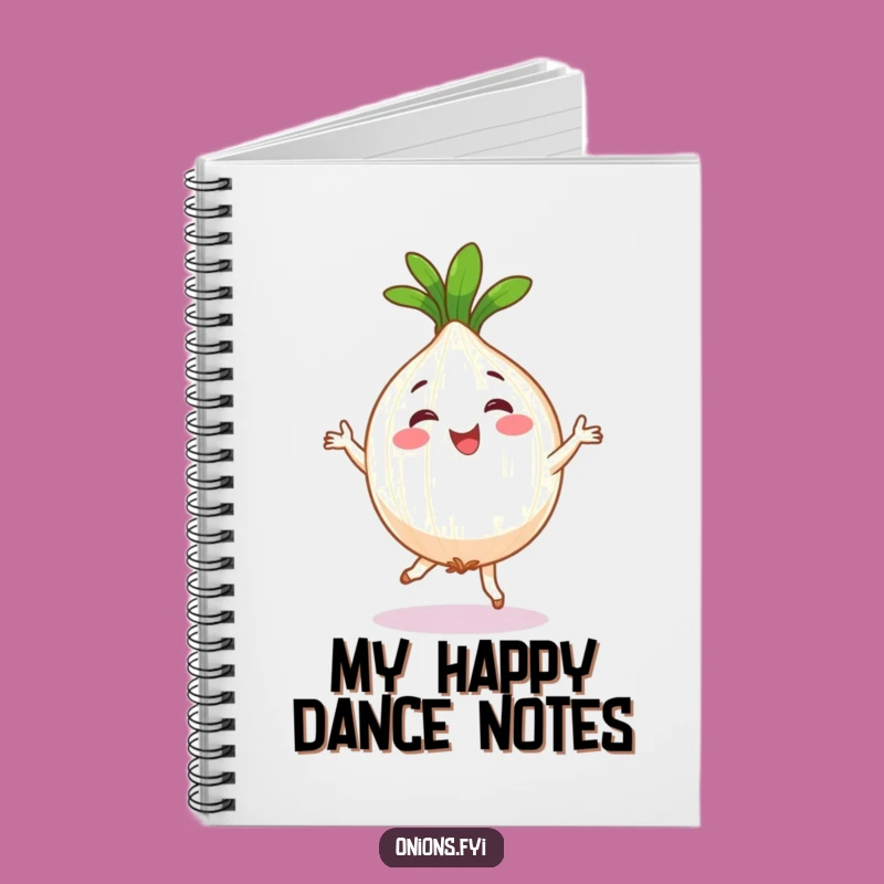 Funny Happy Onion Jig Notebook - Hilarious Vegetable Journal