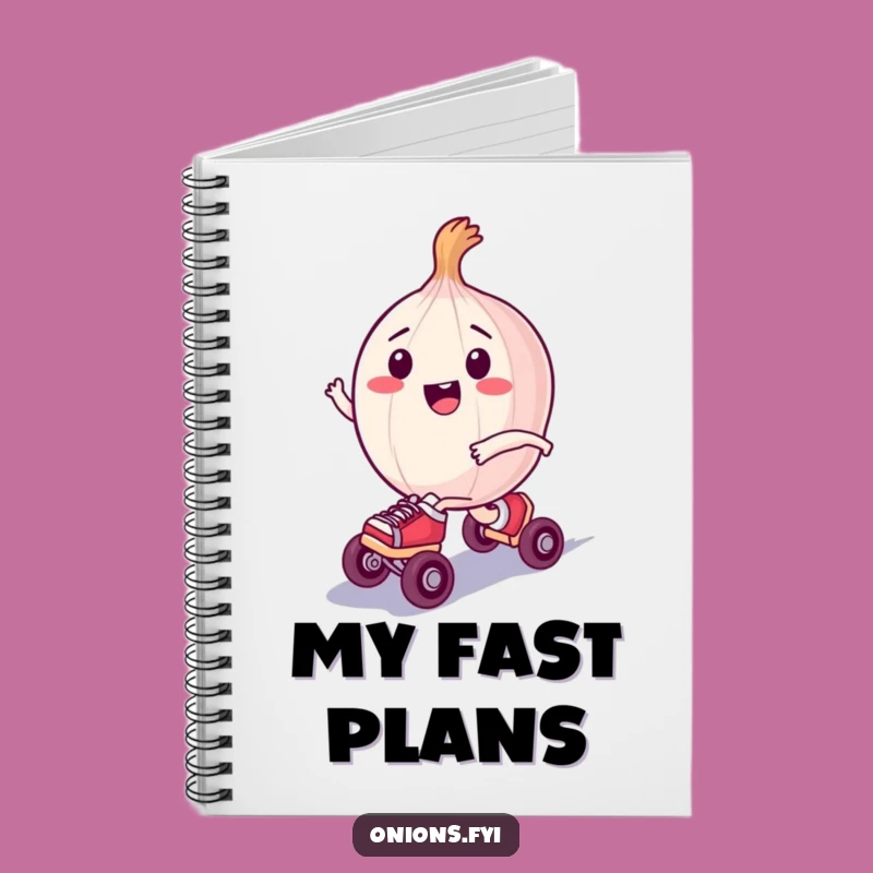 Funny Notebook: Skating Onion Journal, Roller Happy Note Gift
