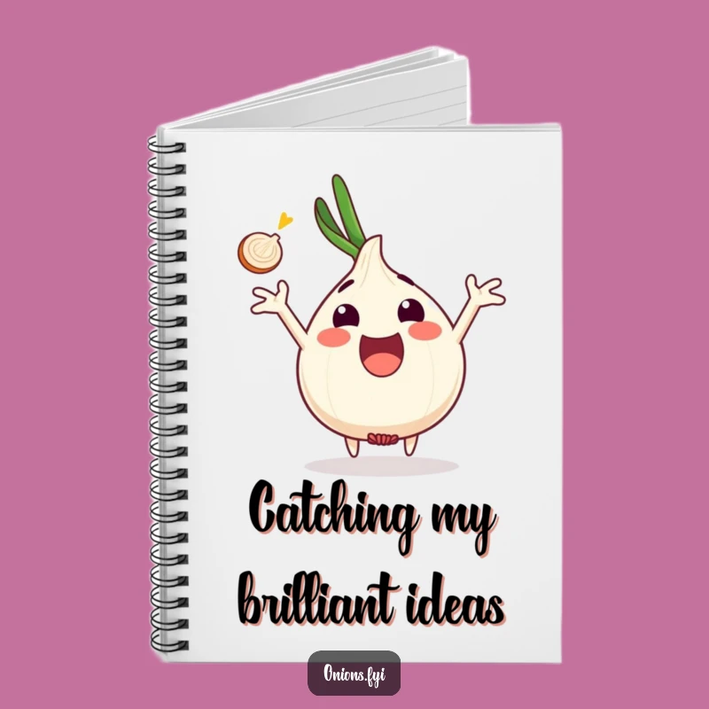 Funny Onion Catch Notebook - Eager Ideas, Ideal Funny Gift!